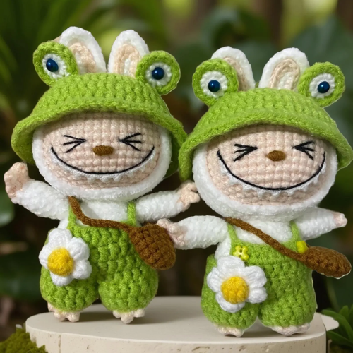 Labubu Smiling Bunny - Crochetwonderlaand